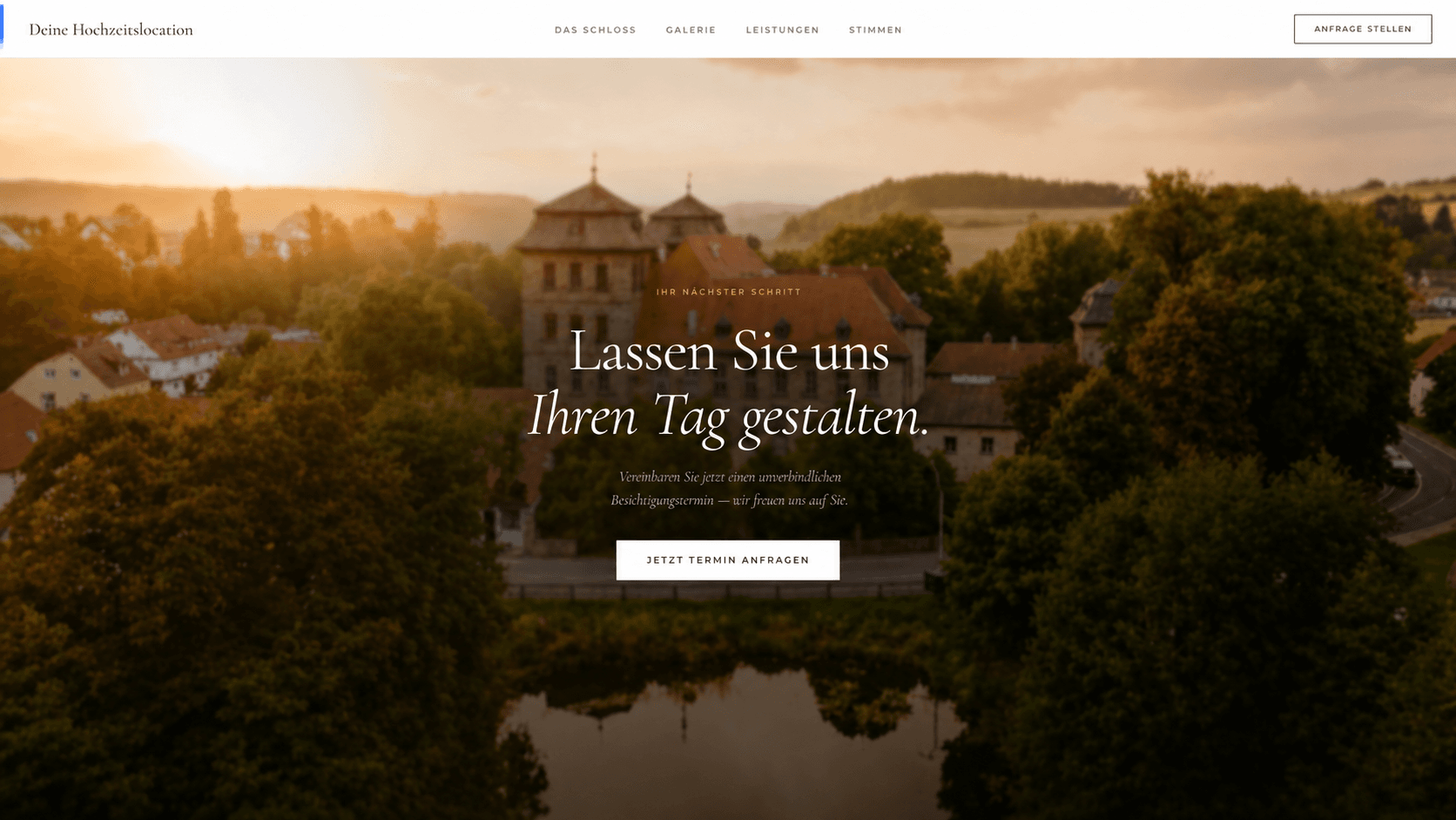 Beispiel-Webdesign für Eventlocation