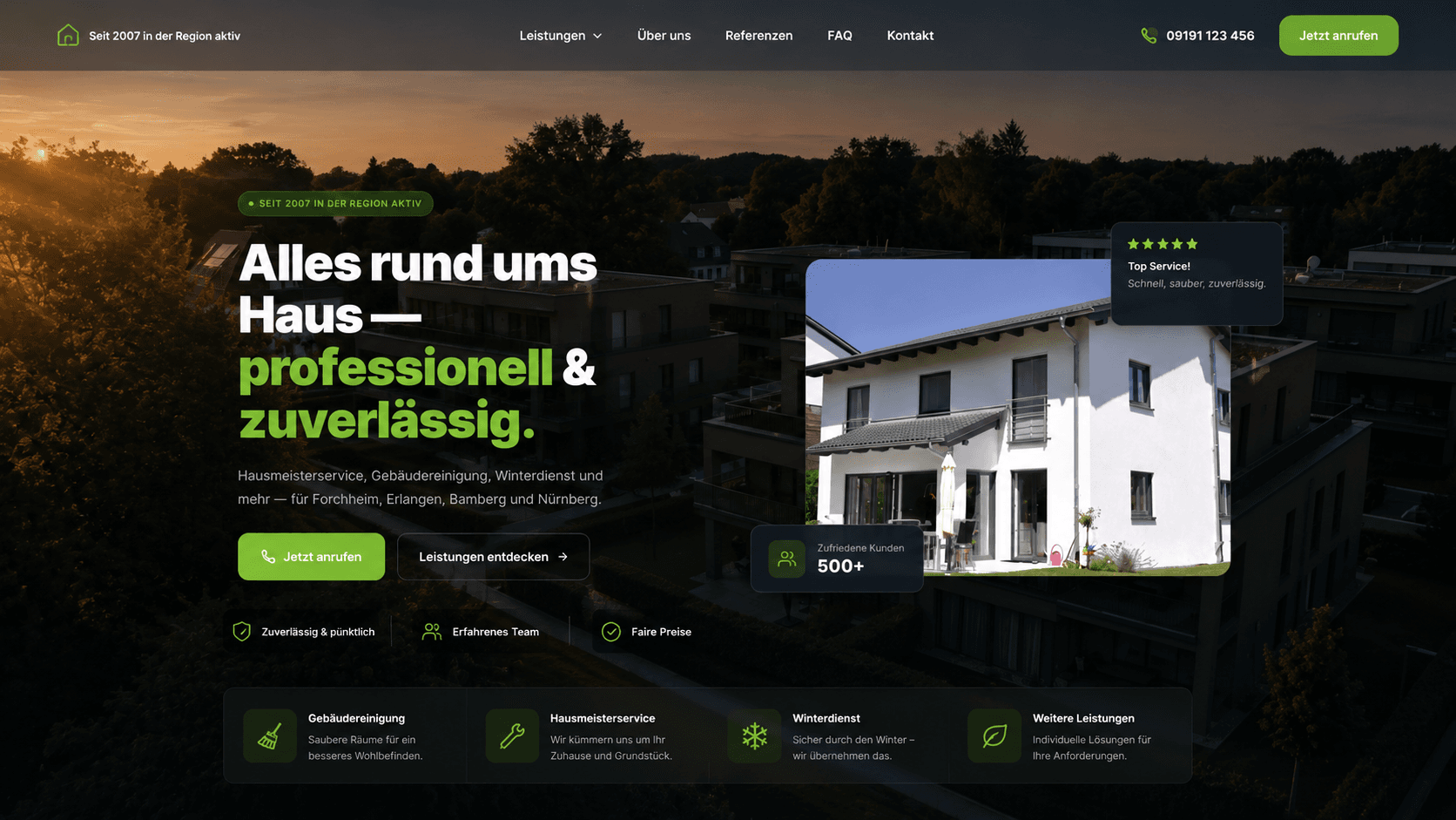 Beispiel-Webdesign für Handwerksbetrieb